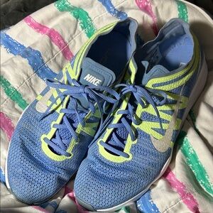 Nike Men’s Light Blue & Neon Yellow Mesh Running Sneakers, Sz 11.5